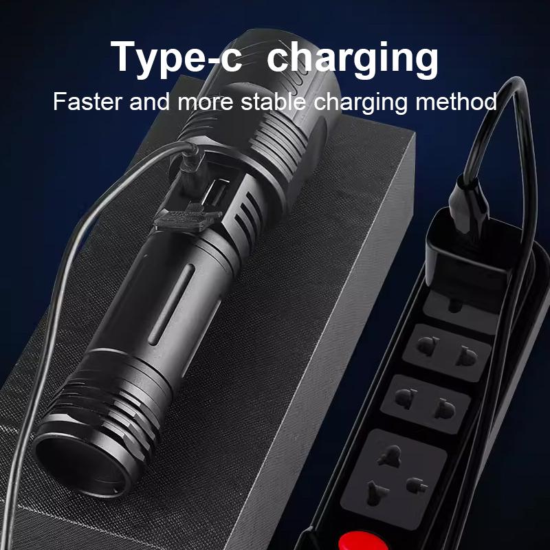 1000000LM XHP160LED High Powerful Flashlight Waterproof Rechargeable USB Torch Zoomable Lantern 26650 Battery Hand Lamp Camping Lantern