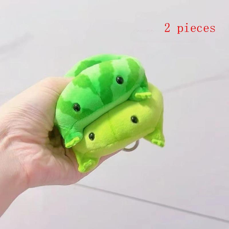 1/2 Bucăți Animale Decomprimante Broască Pufoasă Figurină Desene Animate Anime Broască Verde Jucărie de Pluș Broscuță Pufoasă Pandantiv Ornamente Drăguțe