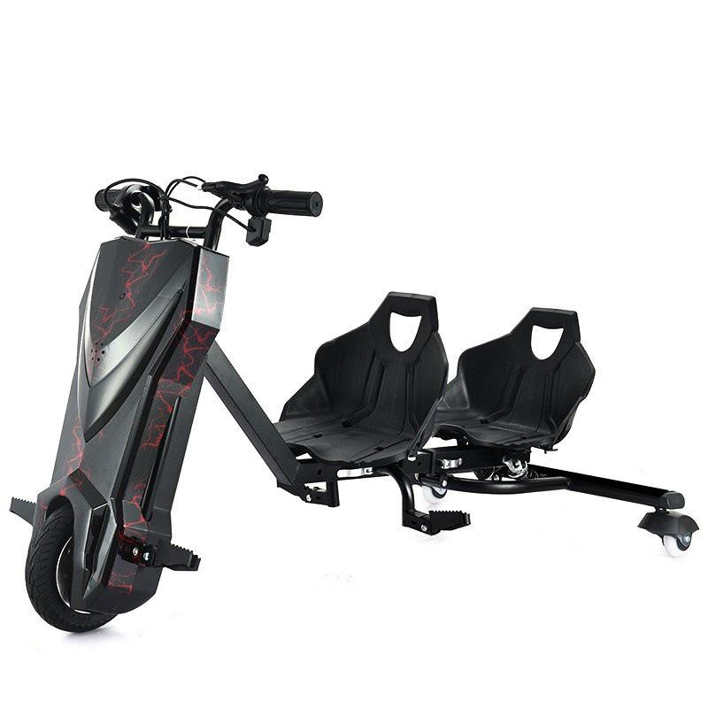 Children's Three-Wheeled Drift Car with Double Seats - Electric Wiggle Scooter