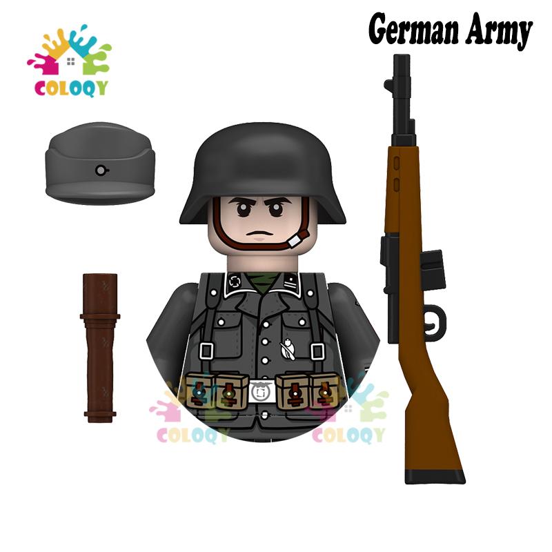 Kids Toys WW2 Military Army Sets Building Blocks Soviet US China Soldiers Mini Action Figures Medal Toys For Kids Birthday Gifts