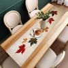 Warm Autumn Hues Maple Leaf Table Runner - Beige & Multicolor Leaf Design Accent for Kitchen, Dining&Fall Holiday Celebrations