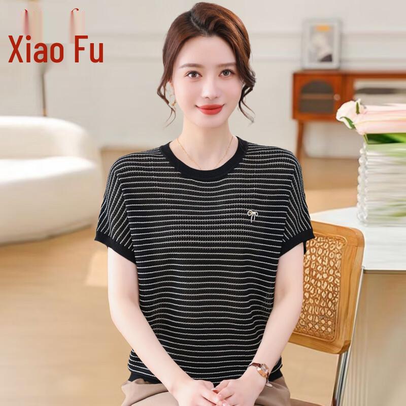 

Women s Fashion Knit Short-Sleeve T-shirt L