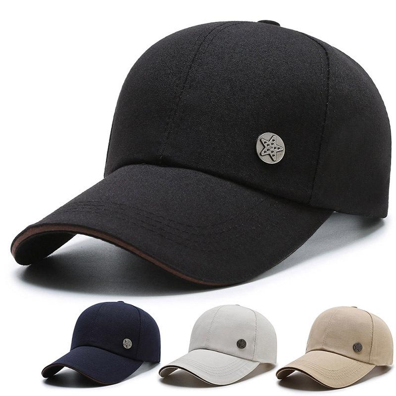 New baseball cap men's cap sun protection sun hat versatile casual hat versatile canvas solid color hat