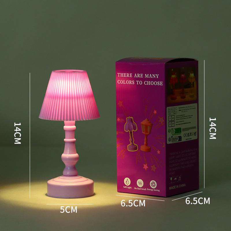 Mini LED Street Lamp Night Light - Small Table Lamp for Atmosphere and Decorative Micro Landscapes