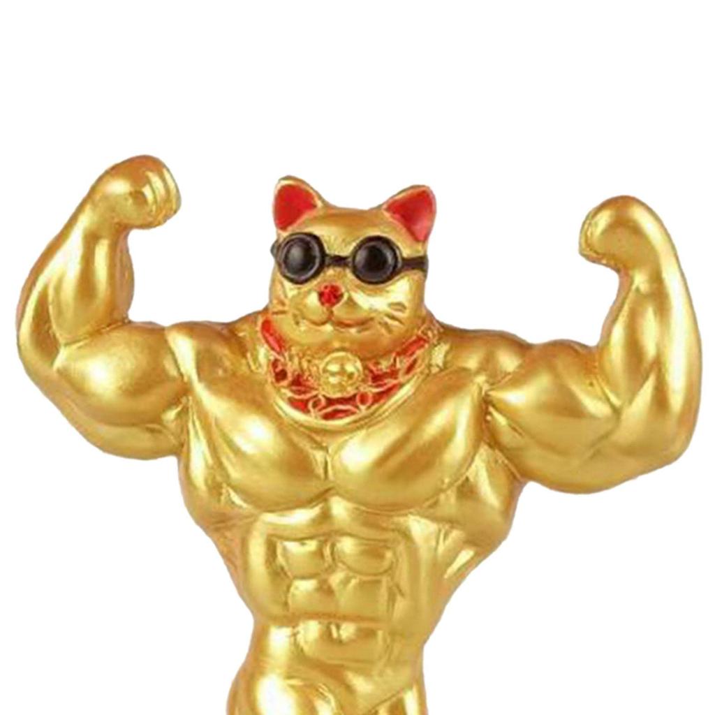 FLAMEER Lucky Cat Muscle Ornament Lucky Cat Good Luck Financial Luck Opening Celebration Business Success Store Gift Gift Shop Opening Decoration