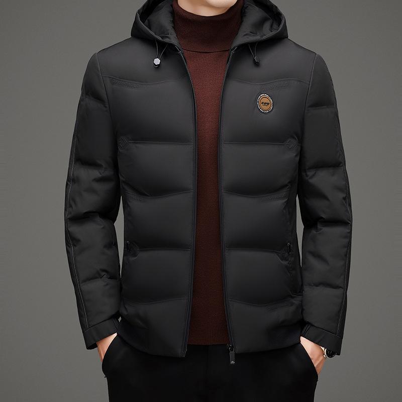 Casual Light Down Jacket Men's Simple Hooded Autumn and Winter New Warm Outdoor Down Jacket