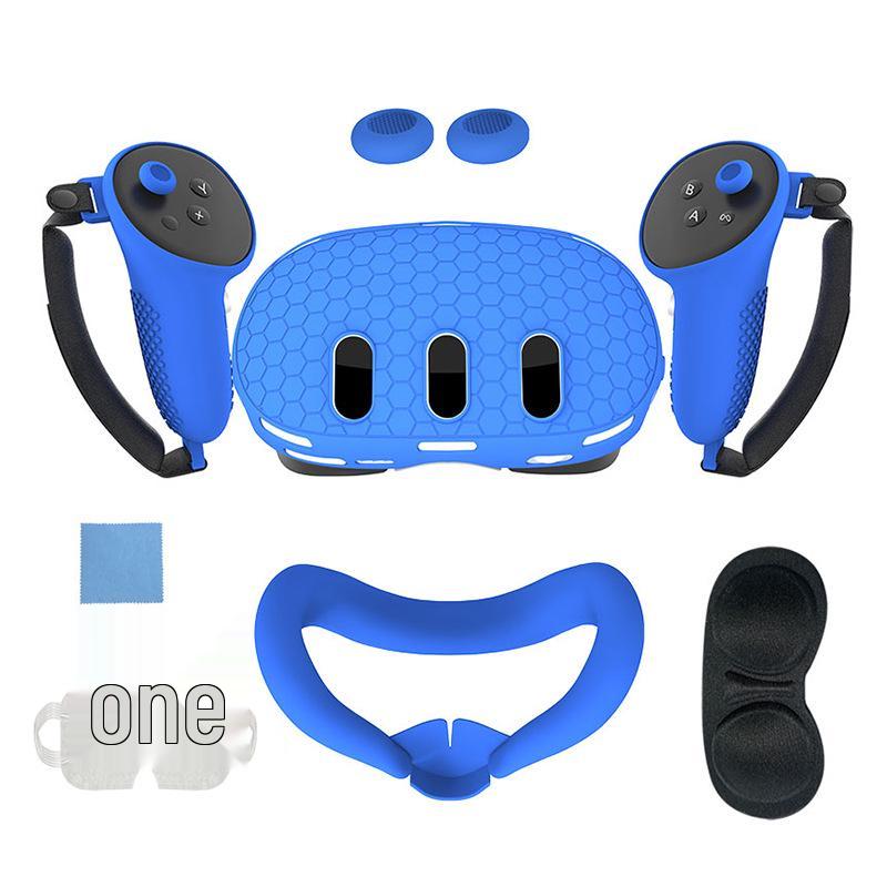 Meta Quest 3 Silicone Protective Set: 7-Piece Anti-Drop VR Accessories