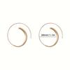 A Pair of Golden Metal Matte End Hoop Earrings with a Easy And Elegant Style, Perfect for Daily Wear, Parties, And Dates
