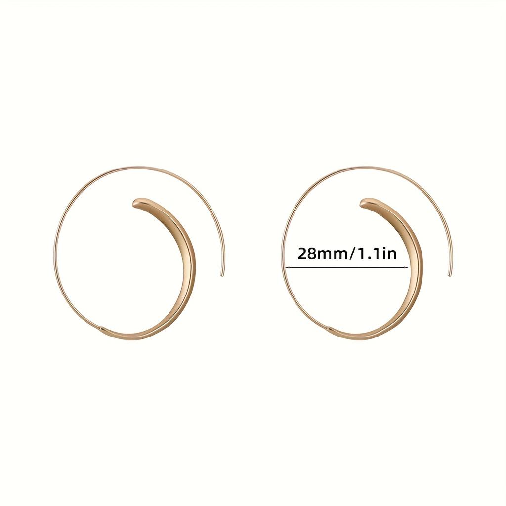 A Pair of Golden Metal Matte End Hoop Earrings with a Easy And Elegant Style, Perfect for Daily Wear, Parties, And Dates