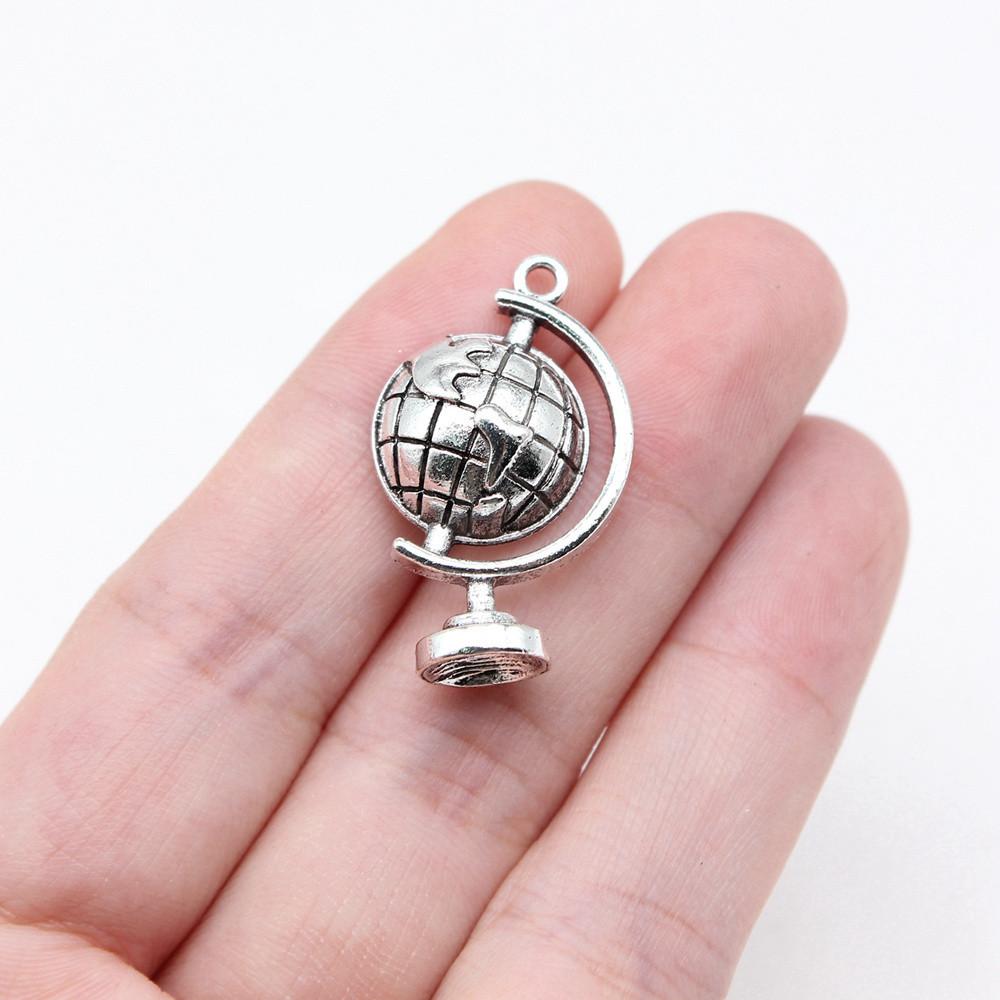 Travel Map Charms Pendant Women Jewelry Massive Bohemian Art Supplies