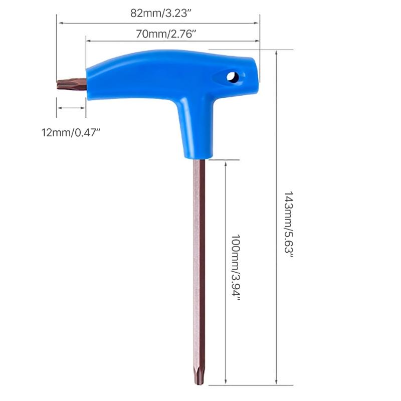 Ergonomic T-Handle Allen Wrench Bike Allen Hexagon Key Wrench Hand Tool