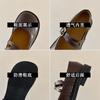 Shallow Mouth Mary Jane Shoes Women's 2025 Spring and Autumn Retro Round Head Low Heel Single Shoes Wind Uniform Small Leather Shoes