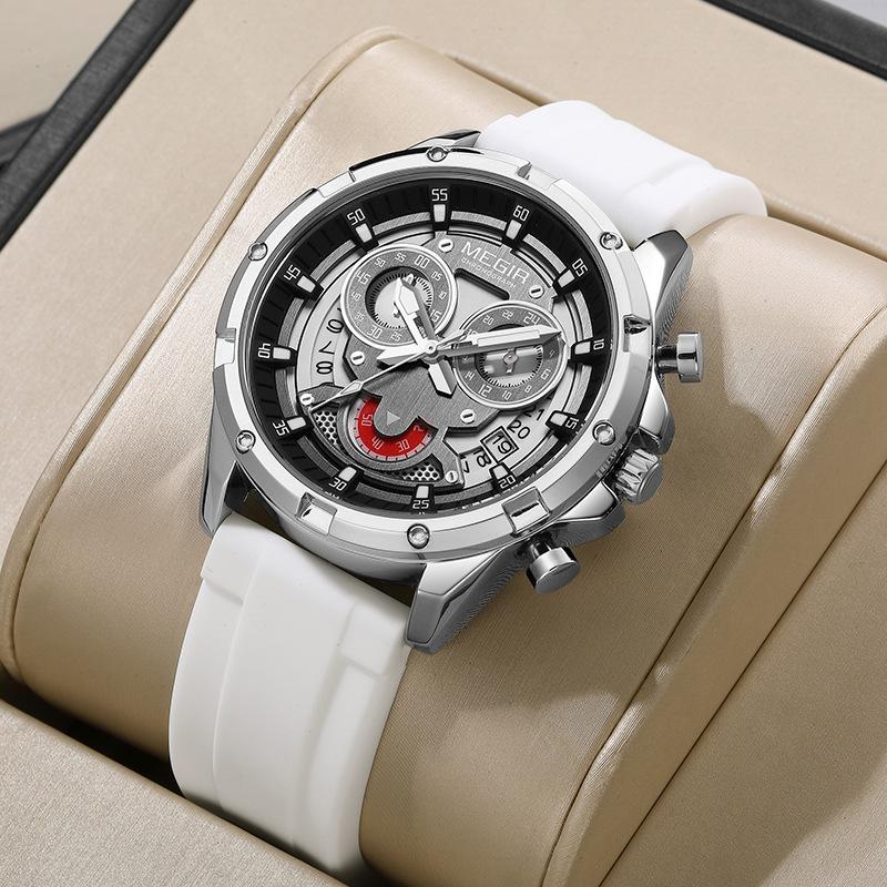 Luxusuhren für Herren Multifunktionale Sport-Quarzuhr Chronograph Wasserdicht Leuchtend Herrenuhr Datum