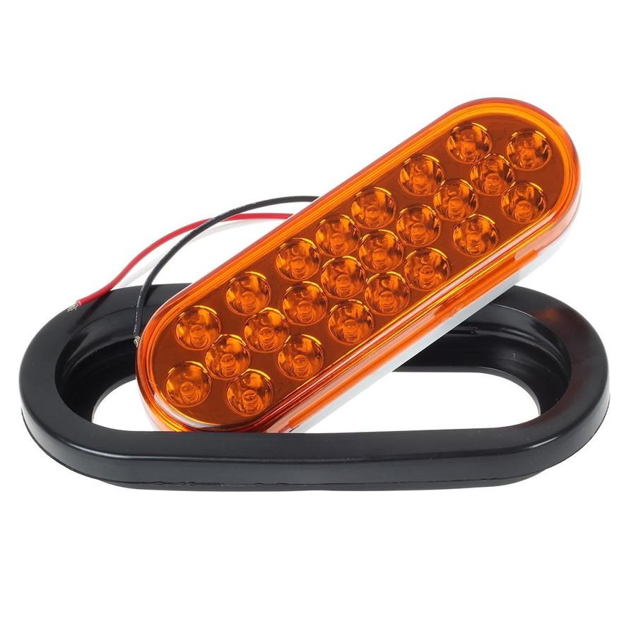 Universal 2x Oval Brake Stop Tail Fog DRL Turn Sealed Marker Lights Flush Mount