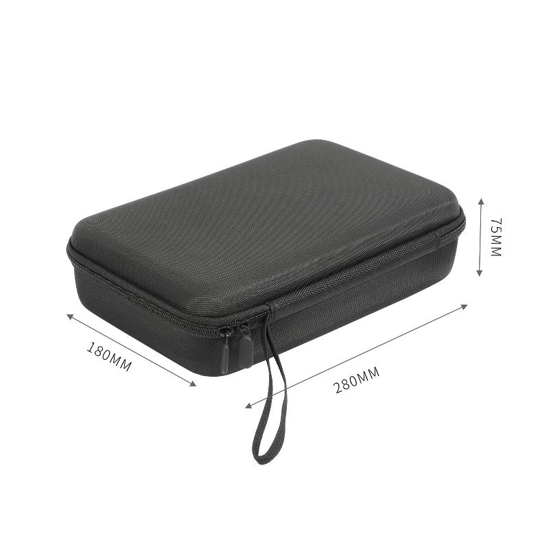 4/5/6/7/8 Compartments Adjustable Glasses Organizer, Portable Black Storage Bag Case For Travel, Sturdy Dividers Eyewear Box