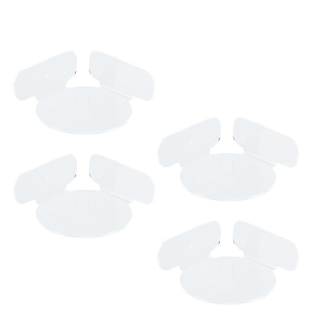 4Pcs Mini Circular Corner Shelf Space Saving Universal Wall Mount Floating Corner Shelf for Security Camera Baby