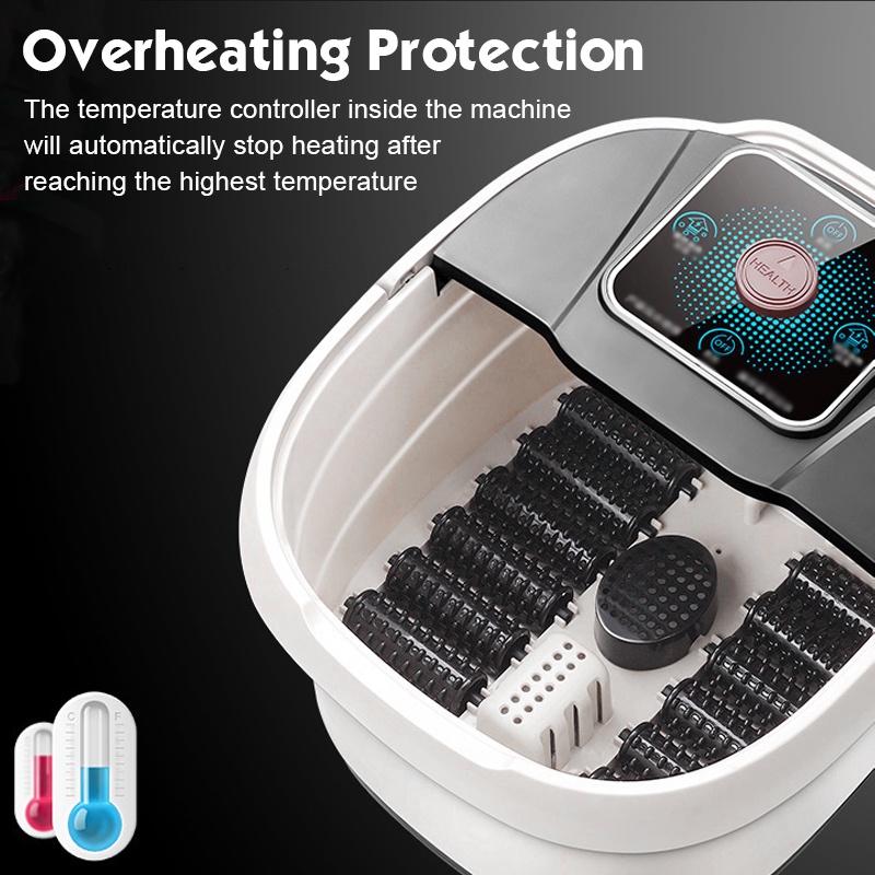 500W 9L Foot Bath Automatic Soaking Electric Feet Massager Constant Temperature Foot Bath Foot Spa Tub Heated Foot Bath Adult Home 35x27x42cm