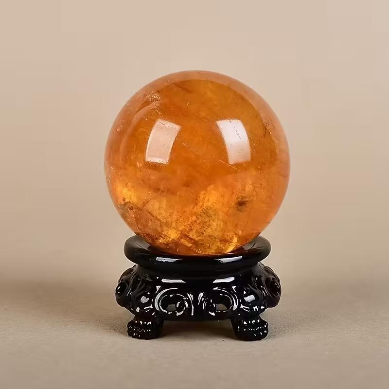 4 Stück Vintage Schwarze Hohlrunde Basis Harz Kristallkugel Ei Display Ständer Dekorative Objekte Retro Heimdeko Akzent Ornamente