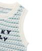 WACKY WILLY Women'S Knit Crochet Vest Sky Blue