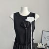 Black And White Three-Dimensional Flower Accessories Clothing Corsage Collar Brooch Dress Diy Accessories Jewelry