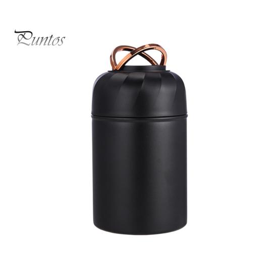 

500 мл термокружка для супа, изолированная вакуумная банка для еды, фляга с широким горлом, герметичный контейнер для обеда из нержавеющей стали со складной крышкой-ложкой для школы 500ML чёрный