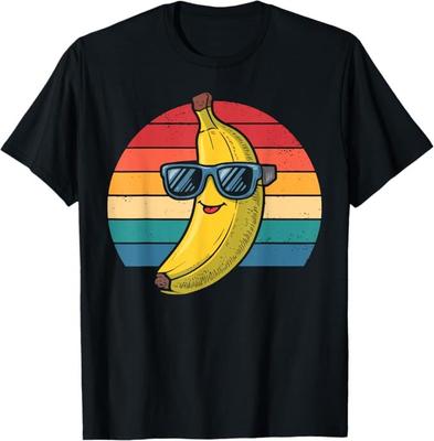 Camiseta Divertida Retro de Plátano Novedad para Hombres Mujeres Niños