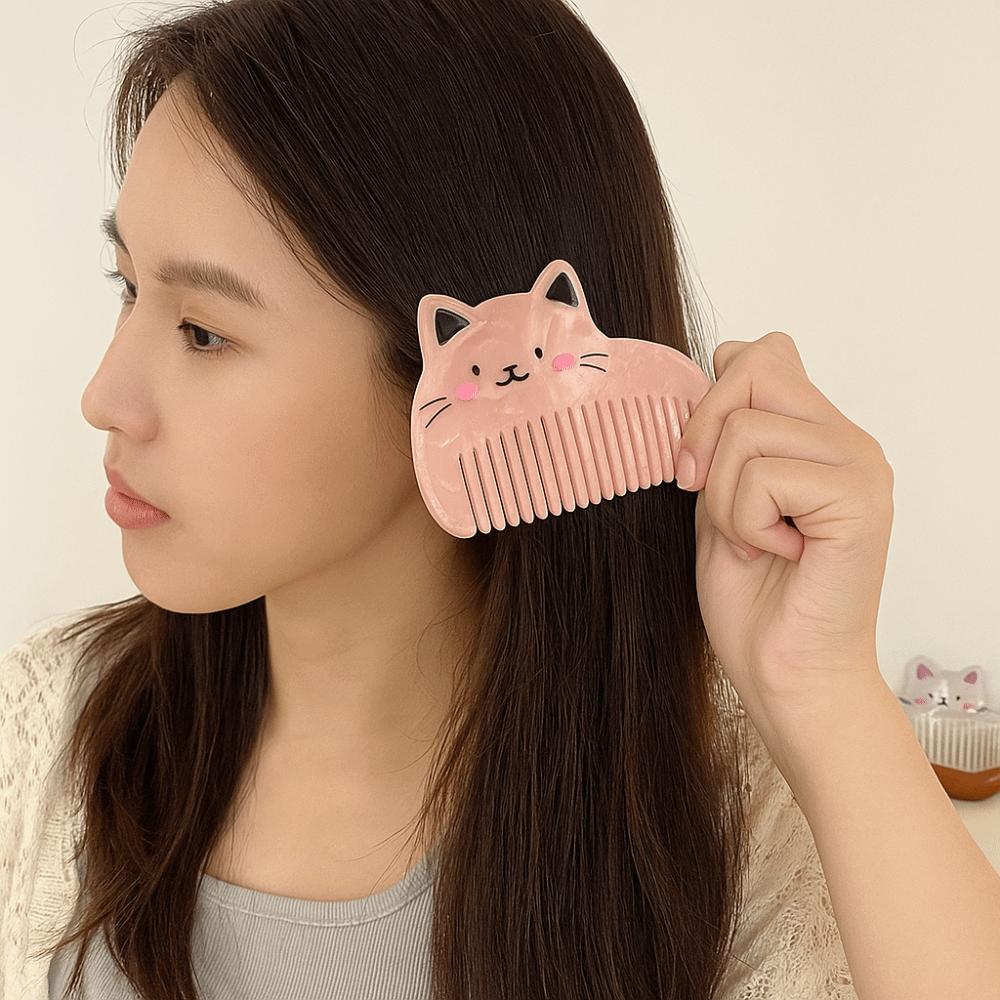Wide Toothed Makeup Comb Lovely Hairdressing Comb Portable Acetate Comb  Women