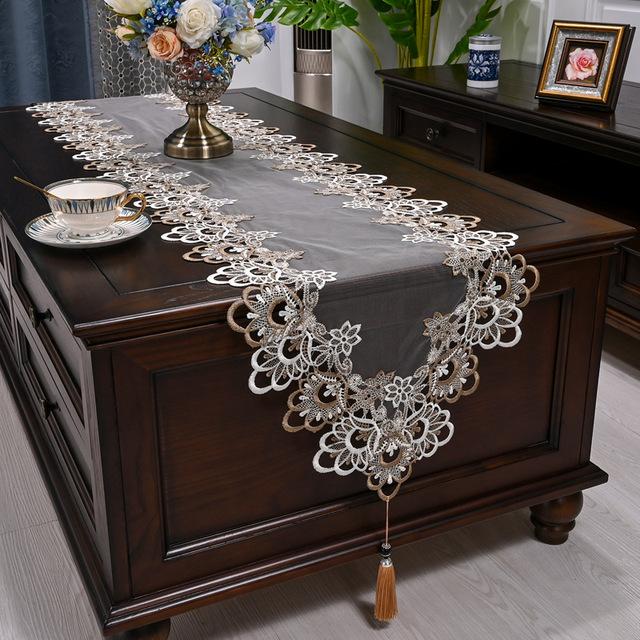 Aleer de masă oval Steagul de masă din Europa Dulap TV Față de masă din cârpă Alearde de masă Artă Nordic Prosop de masă de ceai Husă de praf din dantelă