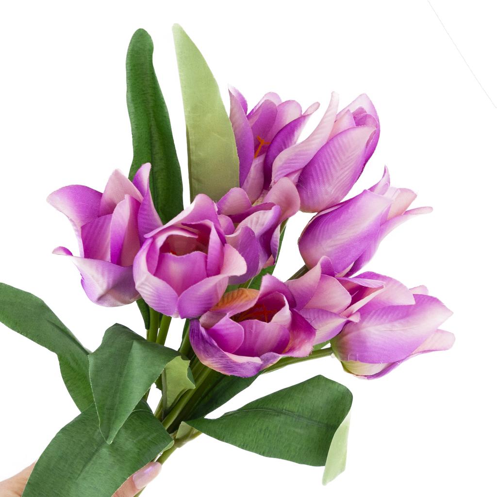 CV17692-8 RUBBER-COATED TULIP BOUQUET X5 Pink
