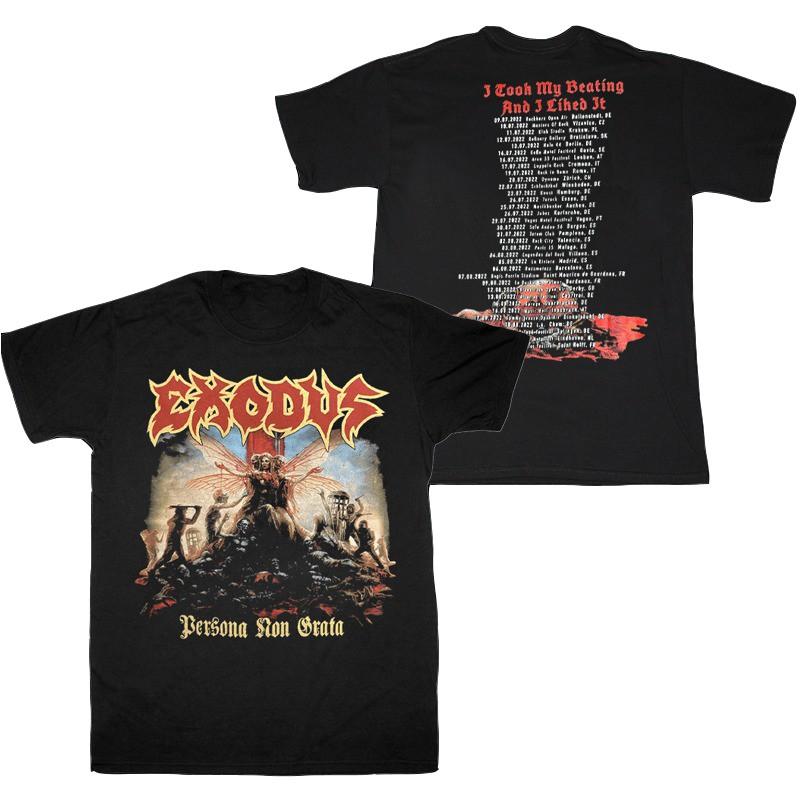 Футболки с принтом группы Exodus Persona Non Grata European Tour Размеры S-5XL НОВЫЕ Унисекс Футболка XL
