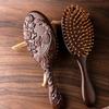 Wooden Sandalwood Comb Hand Carved Scalp Massage Brush New Air Cushion Comb