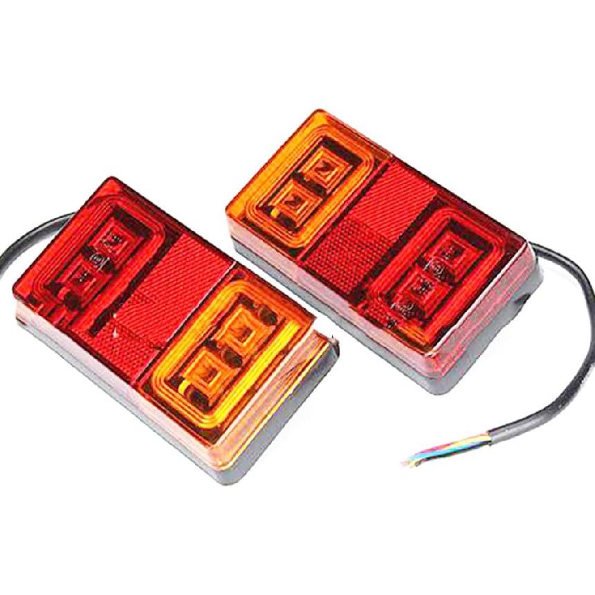 

Riloer 2pcs Waterproof Multifunction Combination Lamps LED Lamp Universal for v Trucks, Trailers, Vans, Passenger Cars Taillight Stop Lights 12V /