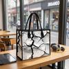 Crack Print Tote Bag Stylish Daily Carryall Large Casual Shoulder Handbag for Shopping Travel Commute