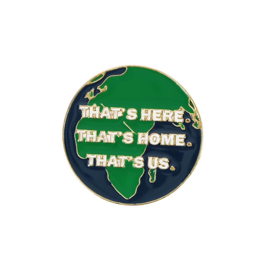 Creative Save the Earth Brooch Slogan Protect Environment Enamel Pins Save Water Go Green Badge Cartoon Custom Bag Lapel Jewelry
