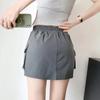 Drawstring Elastic Waist Cargo Skirt for Women Summer Thin Quick-drying Shorts Skirt Slim Street Style Female Clothing Y2k