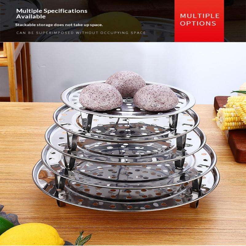 Stainless Steel Steamer Rack Rust Proof Detachable Support Legs For Home Kitchen Steaming Dumplings Vegetables Corn