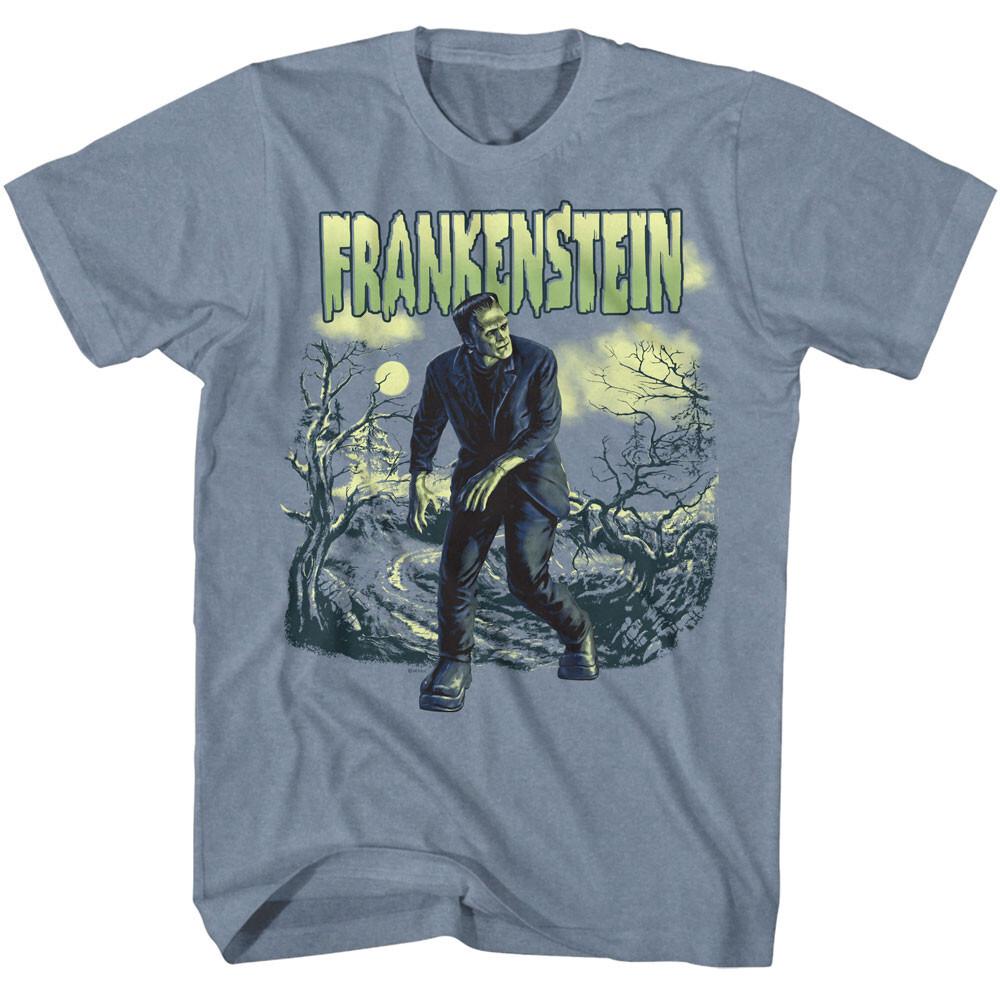 Universal Monsters Movies Frankenstein Nighttime Trotting Along Men s T Shirt Unisex T-Shirt XXL
