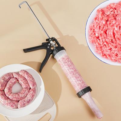 Sausage Stuffer Meat Filler Manual Sausage Machine with 3 Tubes Food Grade Large Capacity Sausage Stuffing Tube Kit for Homemade Sausages