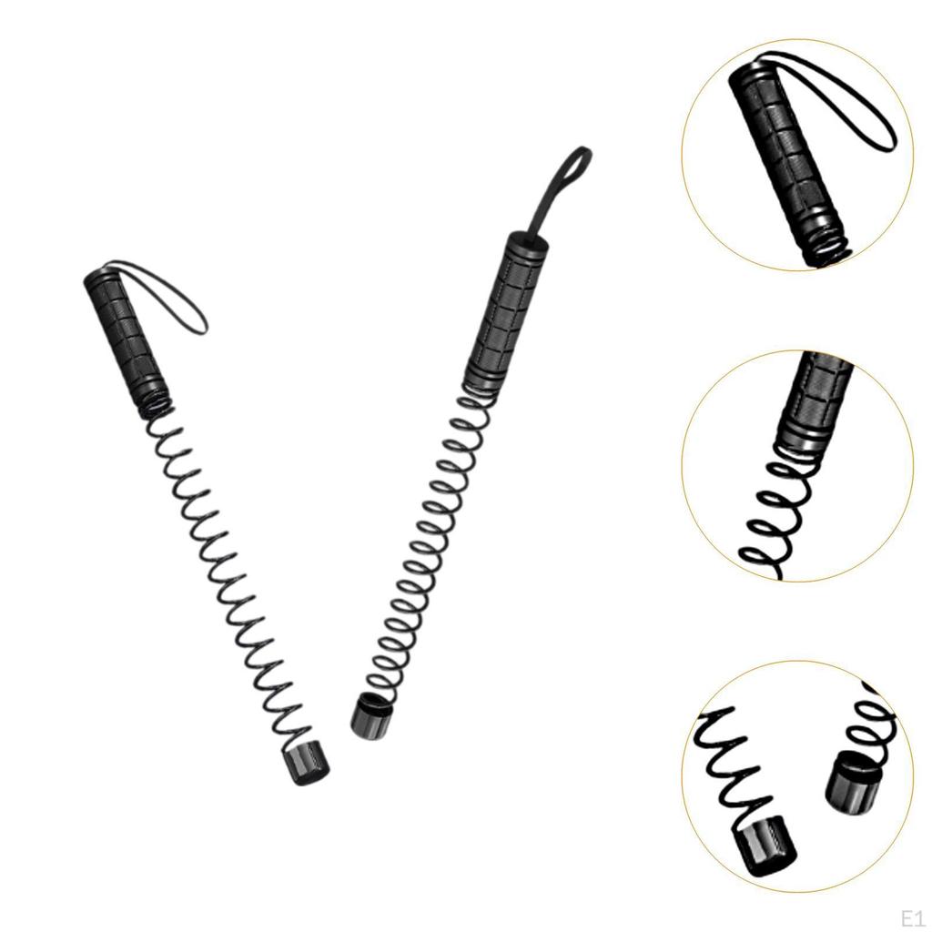 2 Stück Seillose Battle Ropes für Erwachsene Krafttraining Workout Heim-Fitnessstudio Schwarz