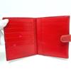 LOEWE anagram Wallet Compact Wallet Folded wallet Leather Red
