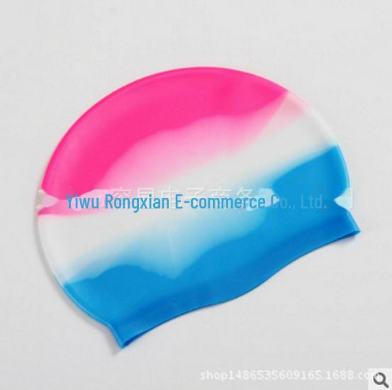 Non-Slip Waterproof Silicone Swim Cap for Adults – Comfortable, Logo Customizable