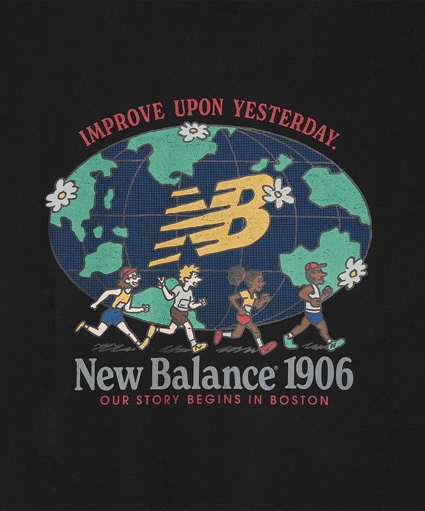 Nyuballanseu Nbneg21513 / Uni Nb Friends Earth Graphic Short Sleeve T-Shirt (Black)