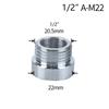 Water Faucet Coupler 1/2 To M16 M18 M20 M22 M24 M28 Thread Connector Conversion Repair Tap Adapter For Bubbler Kitchen Bathroom