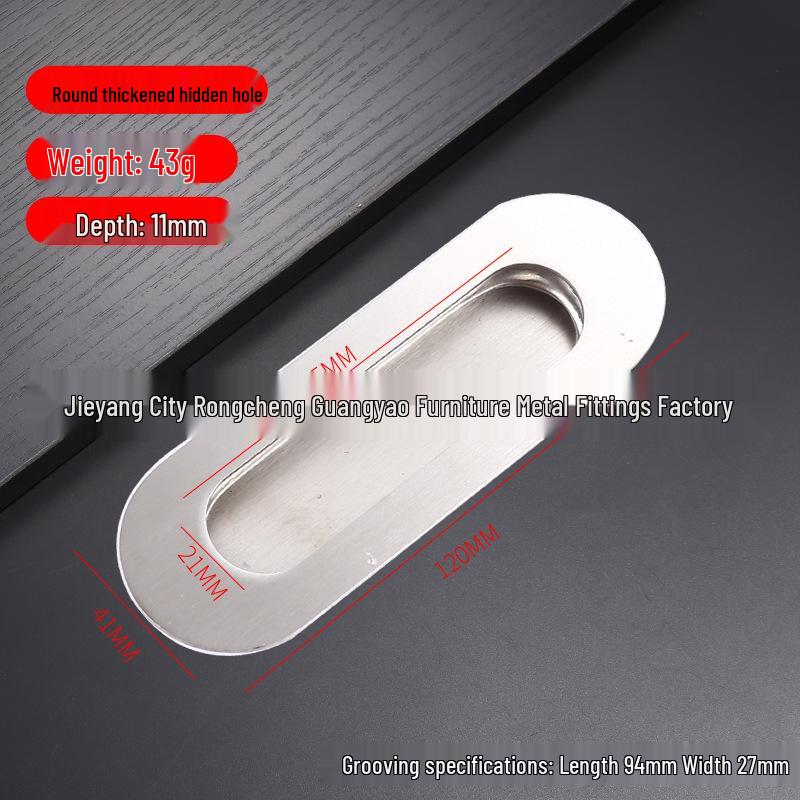 Stainless Steel Concealed Recessed Pull Handle for Drawers and Sliding Doors