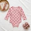 Cute Newborn Baby Girl Cotton Long Sleeve Nordic Style Romper And Pants