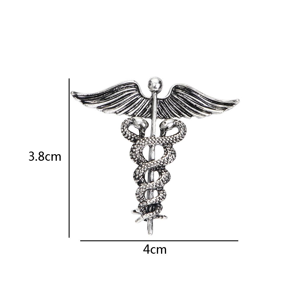 Retro Gift For Men Collar Clothing Snake Metal Angel Wings Jewelry Brooch Pins Corsage Accessories