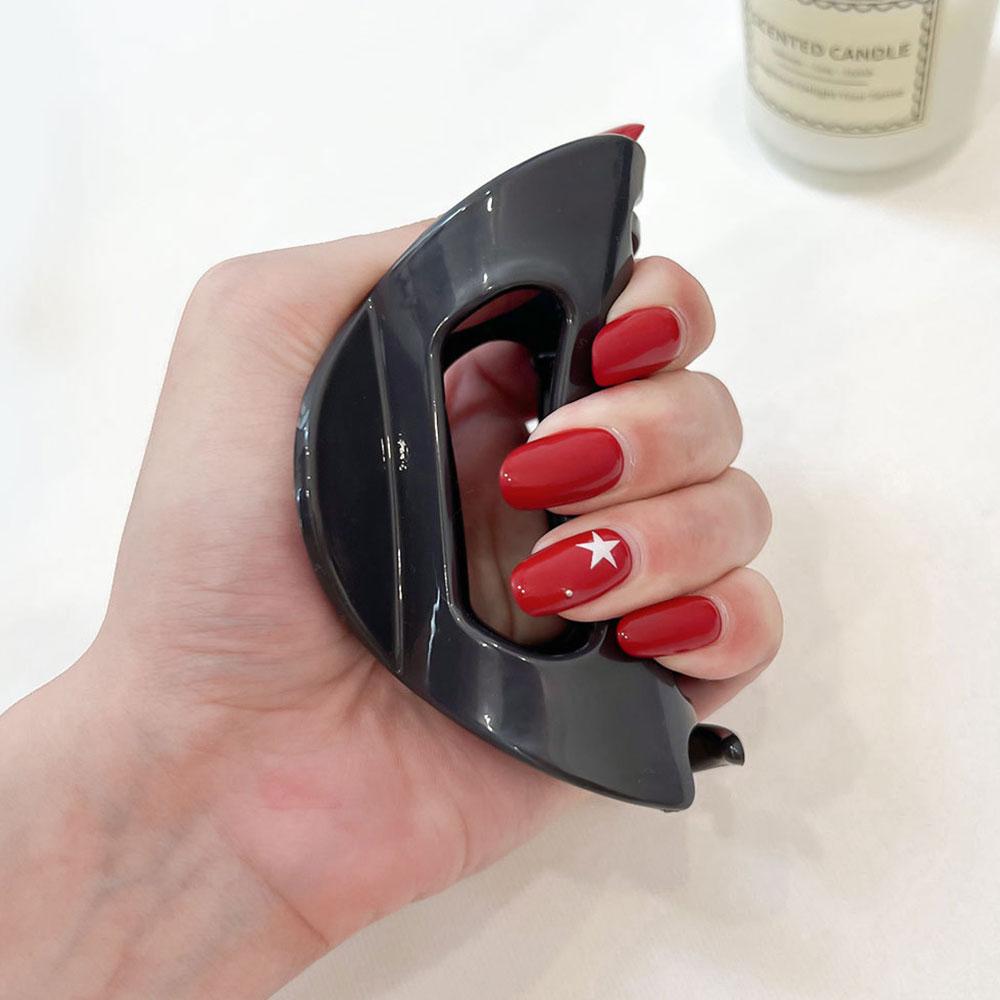 Flexible Soft Rubber Hair Claw Elegant Shark Clip Non-Slip Silicone Hair Accessories Korean Style Women's Fashion Hair Accessories
