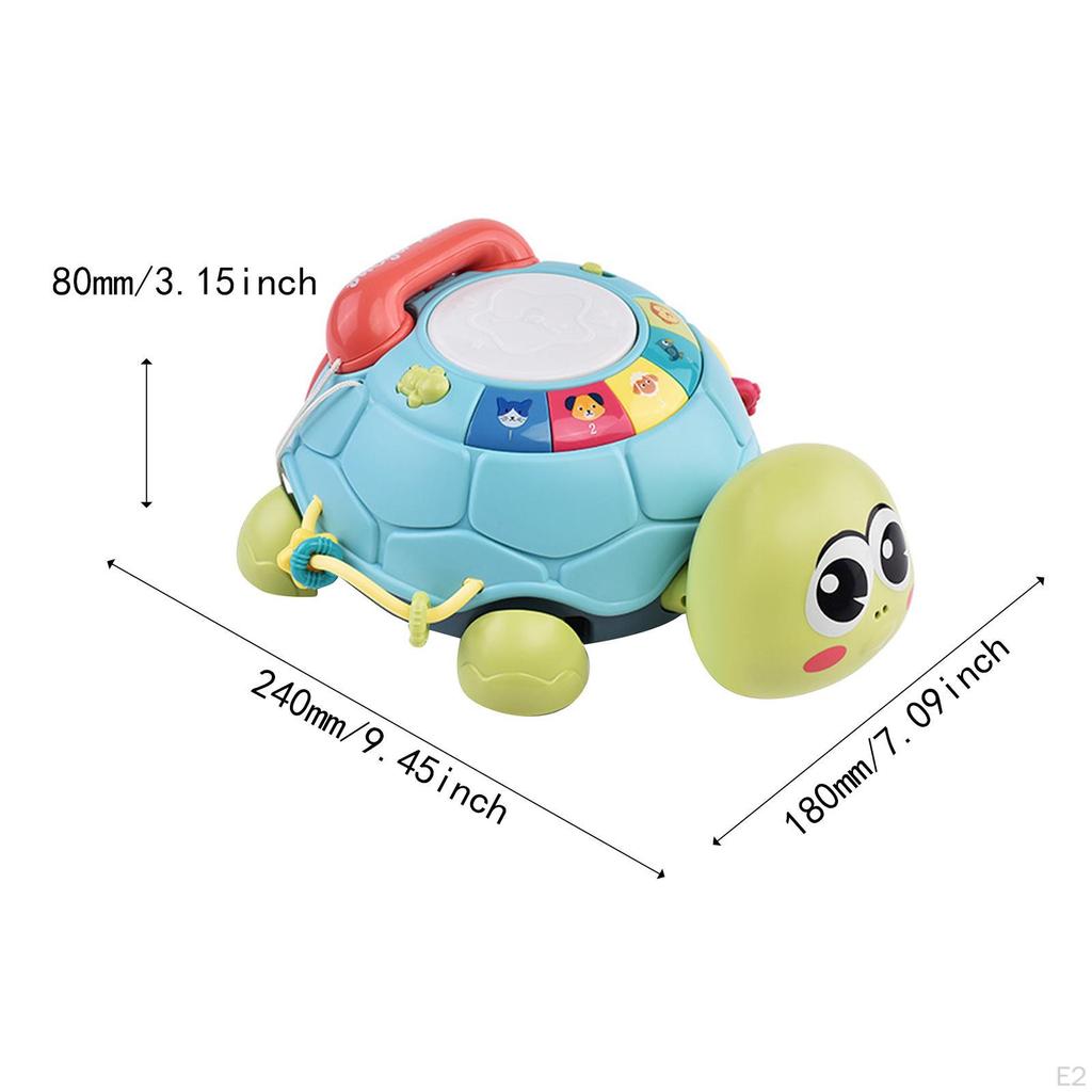 Turtle Crawling Musical Toys, Pretend Toy, Infant Toy for 1 2 Year Old Birthday Gift