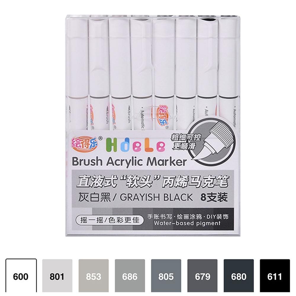 Quick-Drying Acrylic Marker Pen Softhead Art Watercolor Pen Straight Liquid Marker  Calligraphy