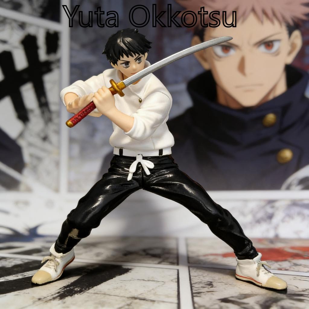 Cartoon Anime Sorcery Fight Jjk Yuta Okkotsu Model Handmade Desktop Decoration Ornament Collection Toy Action Figures Boy'S Gift